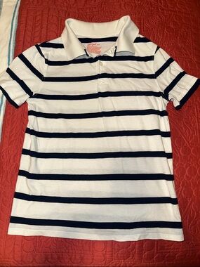 Cat & Jack White and Navy Striped Polo - Kids